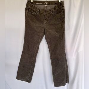 LOFT Modern Boot Dark Gray Corduroy Pants Size 10P